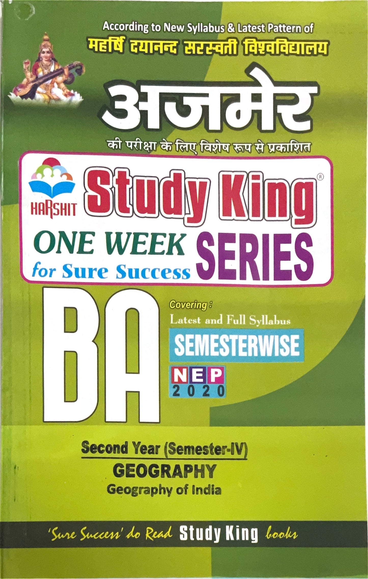 Year 2 - B.A. Geography Geography of India ONE WEEK SERIES - MDSU