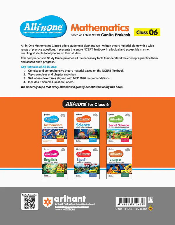 Class 6 - All in One - Mathematics Ganita Prakash - ARIHANT