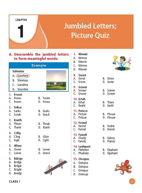 Class 1 IEO International English Olympiad Workbook for 2025-26 Exam with MCQs and Achievers Section - MTG