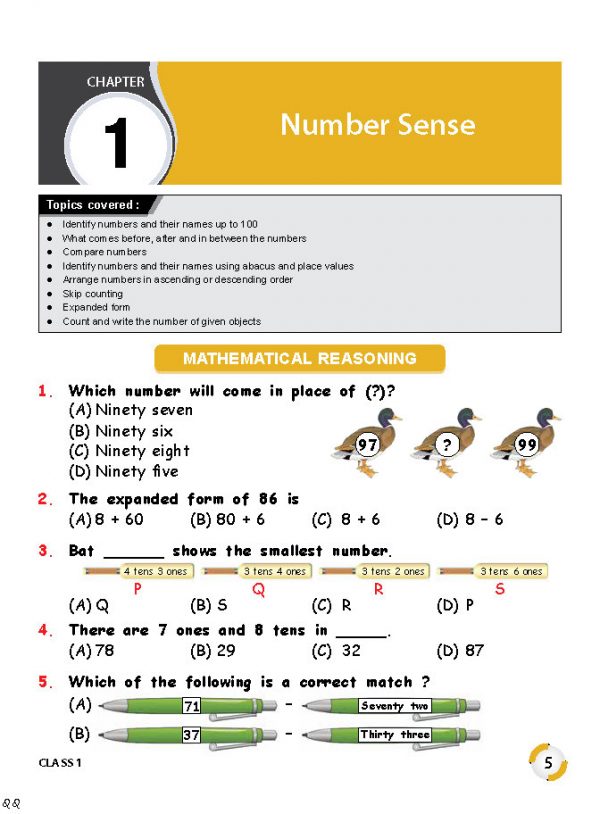 Class 1 IMO International Mathematics Olympiad Work Book - MTG