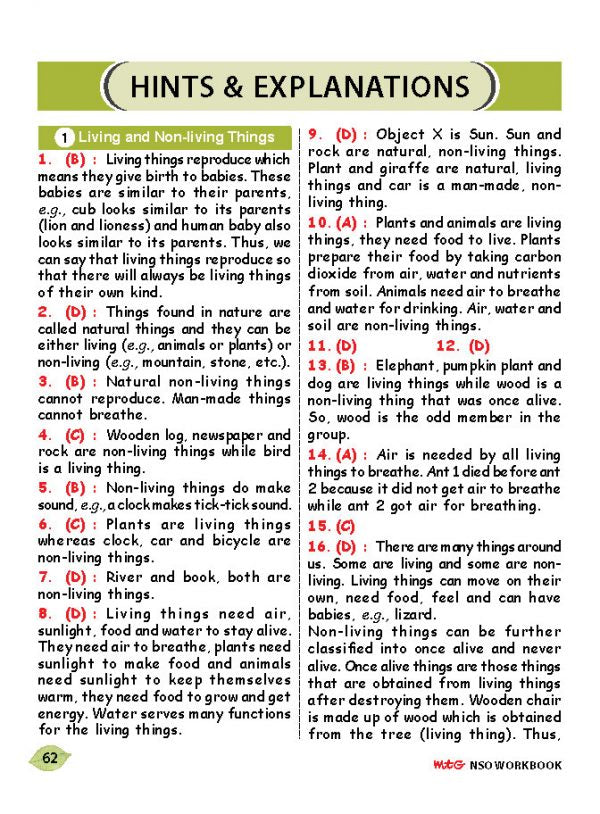 एमटीजी एनएसओ ओलंपियाड वर्कबुक कक्षा 1 - एक्सप्रेस डिलीवरी ₹119 कुल