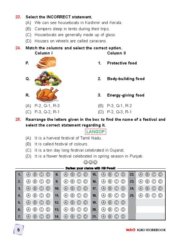 Class 2 IGKO International General Knowledge Olympiad Work Book - MTG