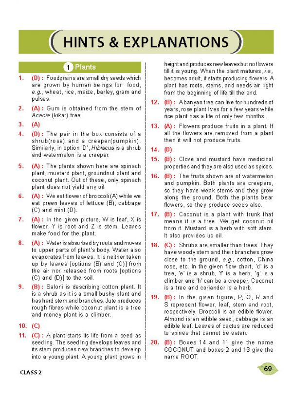 Class 2 NSO National Science Olympiad Work Book - MTG