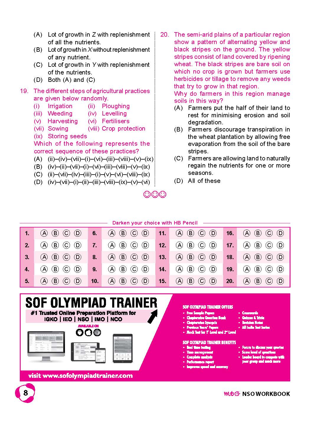 MTG NSO Olympiad Workbook Class 8