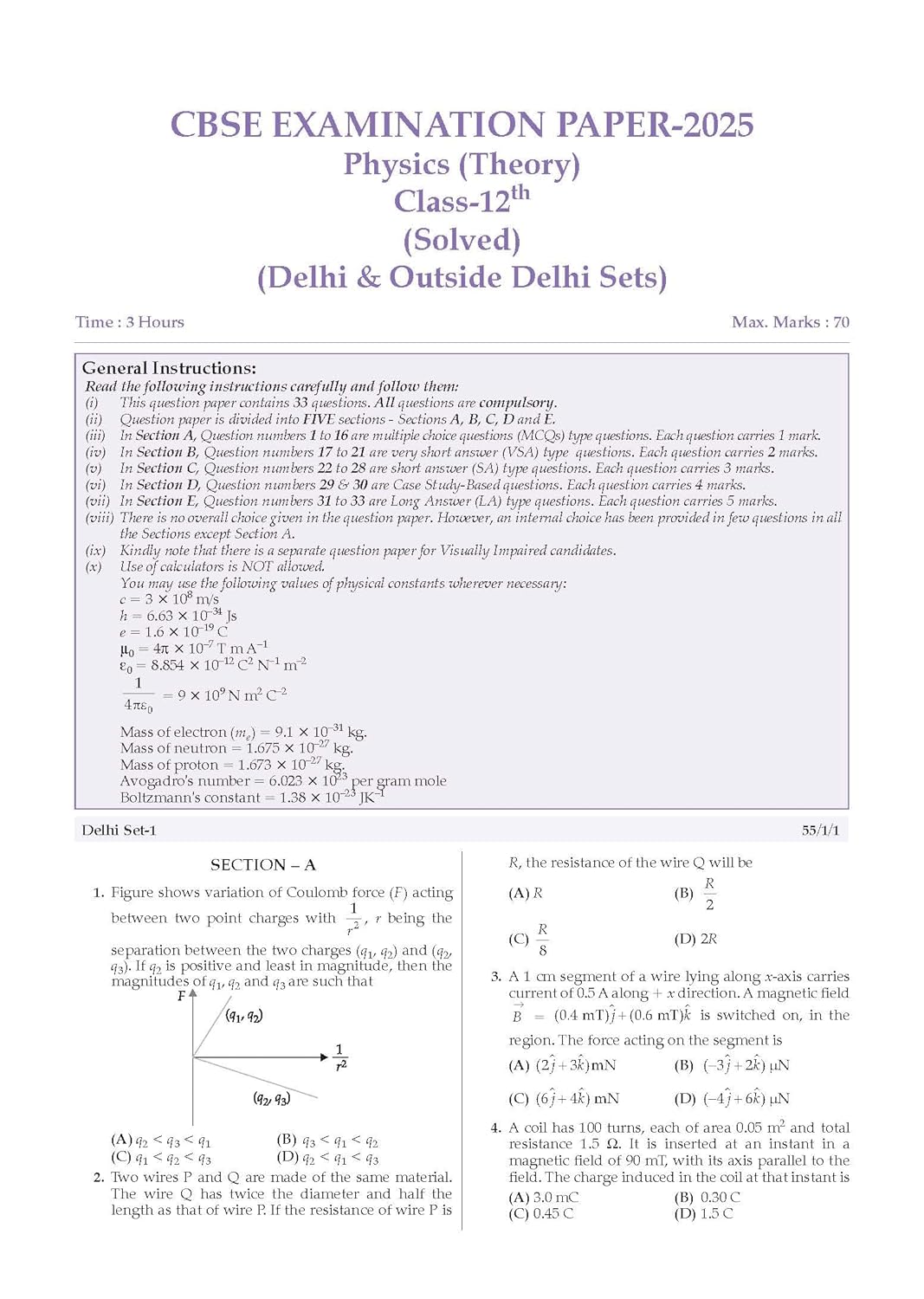 Oswaal Xcellcence 95+ Physics Class 12th 2026