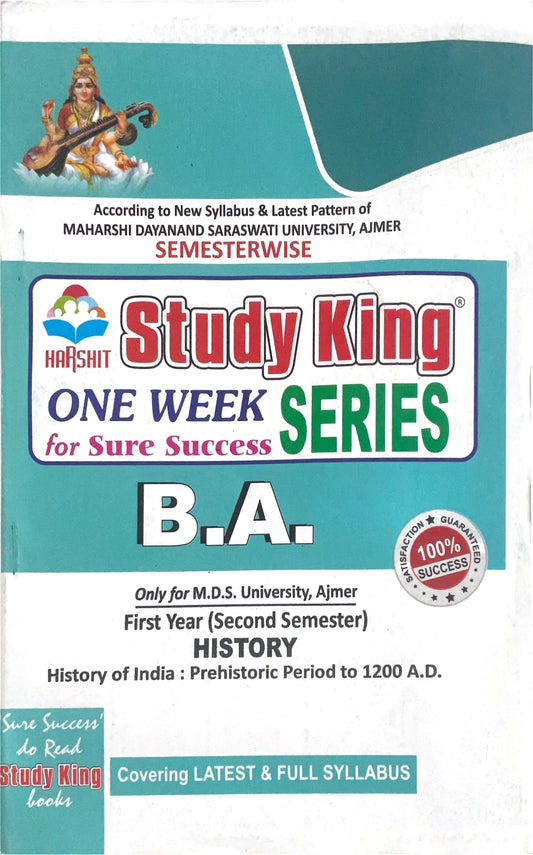 Year 1 - B.A. History - History of India - Prehistoric Peroid to 1200 AD ONE WEEK SERIES - MDSU