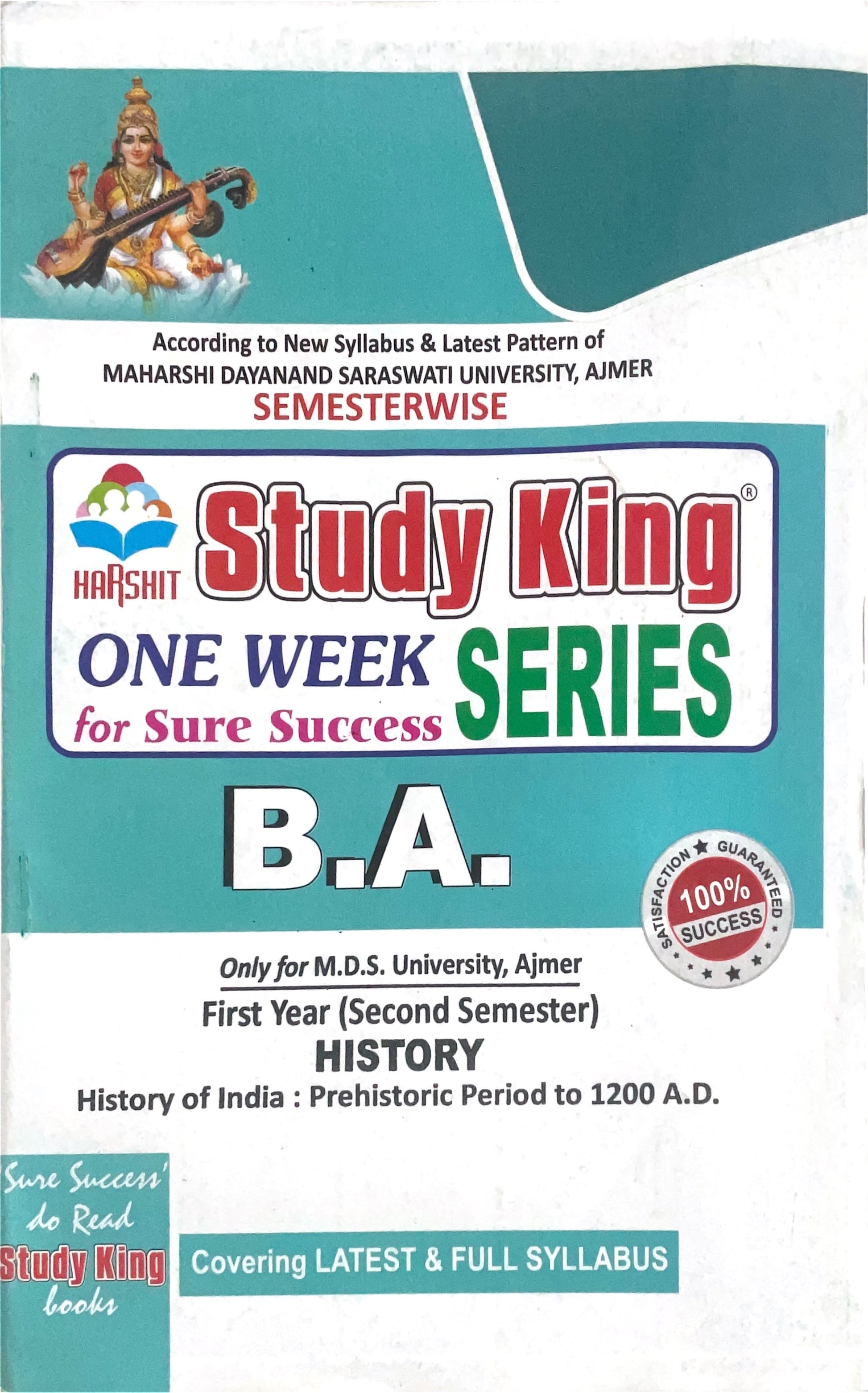 Year 1 - B.A. History - History of India - Prehistoric Peroid to 1200 AD ONE WEEK SERIES - MDSU