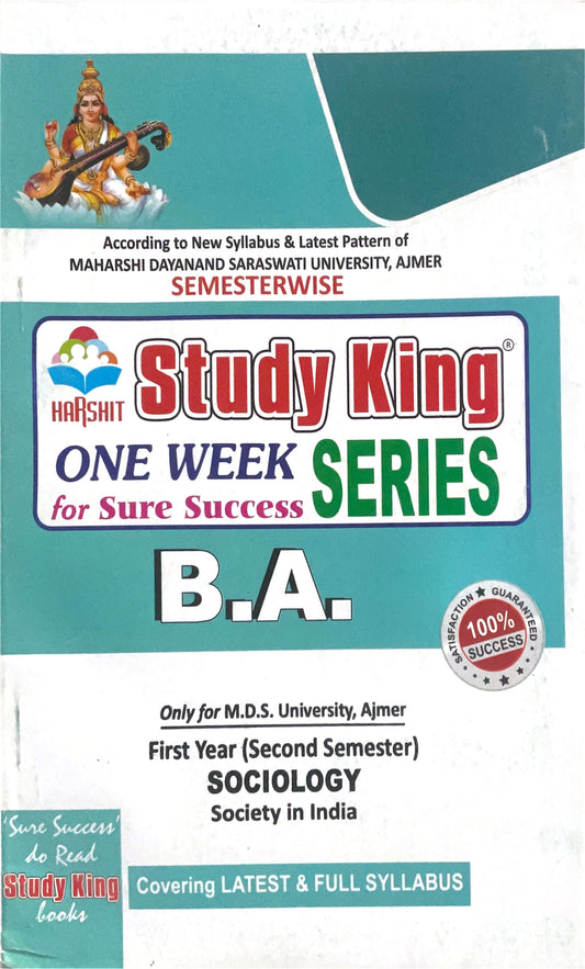 Year 1 - B.A. Sociology - Society in India ONE WEEK SERIES - MDSU