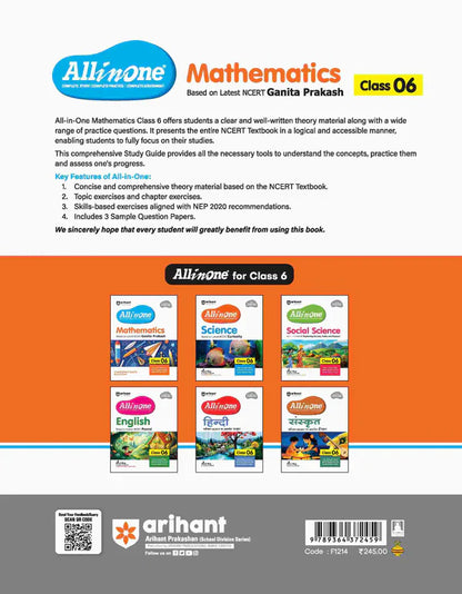 Class 6 - All in One - Mathematics Ganita Prakash -  ARIHANT