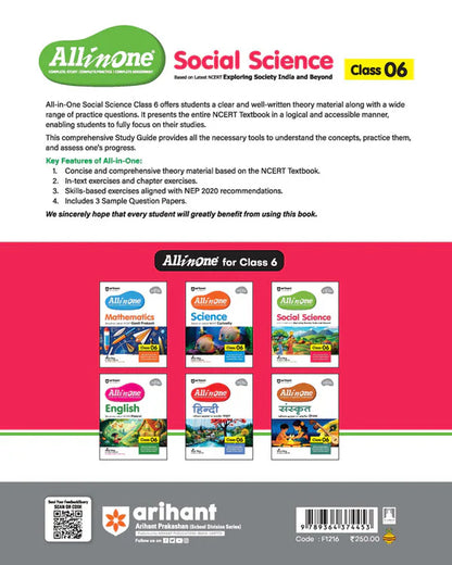 Class 6 - All in One - Social Science Exploring Society India and Beyond -  ARIHANT