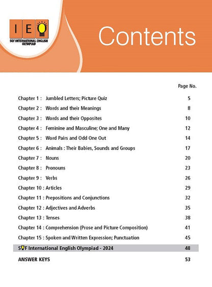 Class 1 IEO International English Olympiad Workbook for 2025-26 Exam with MCQs and Achievers Section - MTG