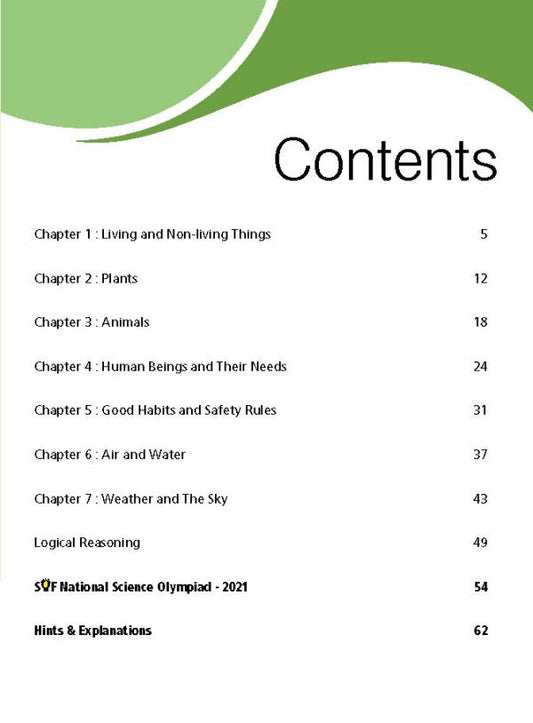 Class 1 NSO National Science Olympiad Work Book - MTG