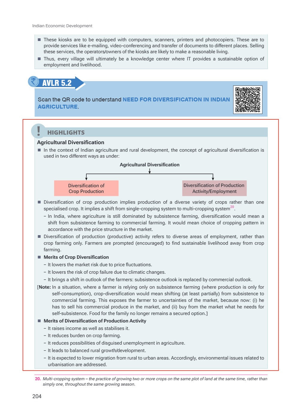 Class 12 Economics Indian Economic Development VK