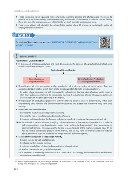 Class 12 Economics Indian Economic Development VK