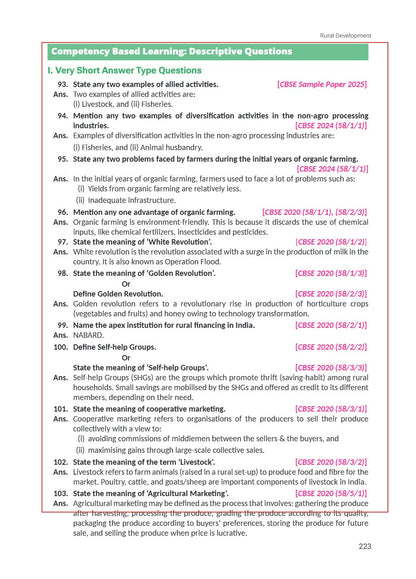 Class 12 Economics Indian Economic Development VK