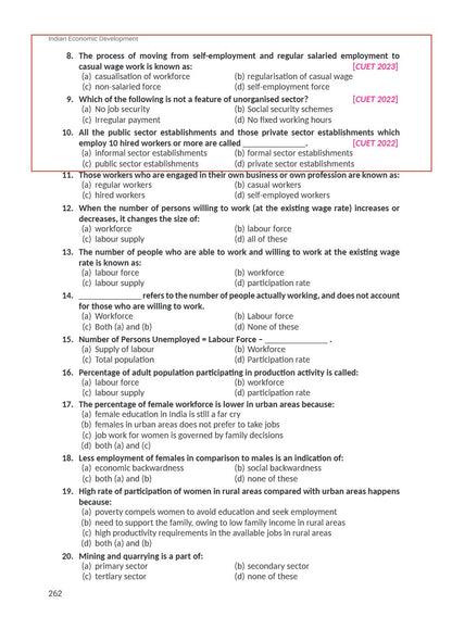Class 12 Economics Indian Economic Development VK