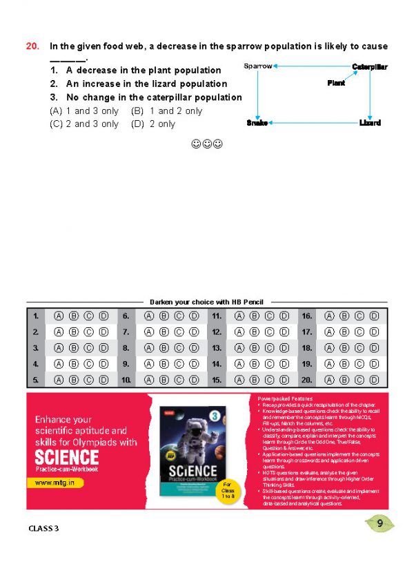 एमटीजी एनएसओ ओलंपियाड वर्कबुक कक्षा 3 - एक्सप्रेस डिलीवरी ₹119 कुल