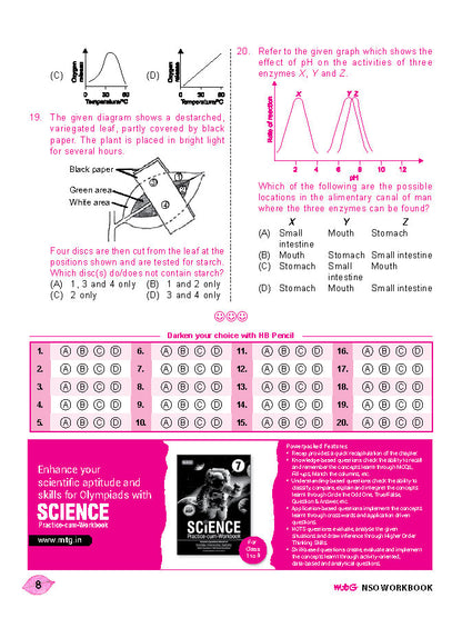 एमटीजी एनएसओ ओलंपियाड वर्कबुक कक्षा 7 - एक्सप्रेस डिलीवरी ₹119 कुल
