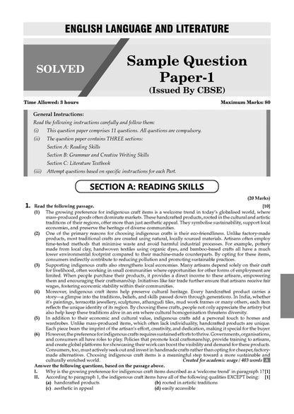 Oswaal 20 Combined Sample Question Papers Class 10 2026