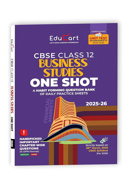 Educart CBSE Class 12 Business Studies One Shot Question Bank 2026