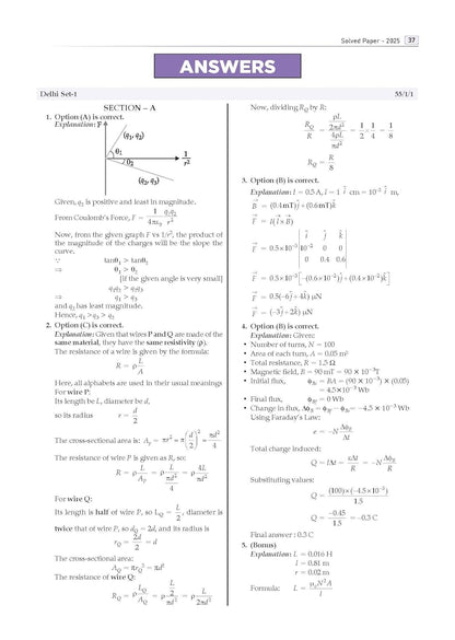 Oswaal Xcellcence 95+ Physics Class 12th 2026