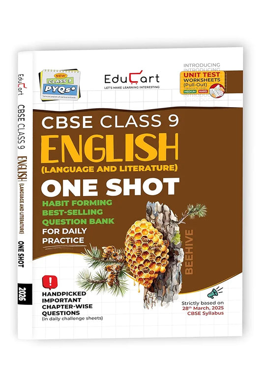 Educart CBSE Class 9 English One-shot Question Bank 2026